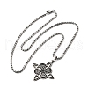 304 Stainless Steel Viking Knot Pendant Necklaces for Women NJEW-M105-10A-P-2