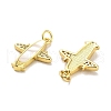 Brass Micro Pave Clear Cubic Zirconia Pendants KK-K365-18G-2