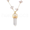 Natural Stone Pendant Necklaces GB8427-4-2