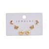 Brass Stud Earring Sets for Women EJEW-F352-01G-01-2