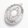 Brass Locket Pendants KK-N0116-054P-2