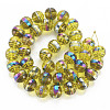 Electroplate Transparent Glass Beads Strands EGLA-N006-031-A04-2