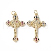 Brass Colorful Cubic Zirconia Pendants KK-E068-VA020-2-2