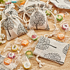Tree Pattern Burlap Packing Pouches ABAG-PH0002-47-5