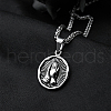 Fashionable Stainless Steel Praying Hands Pendant Necklaces for Women's Daily Wear UQ1773-1