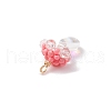 Glass Seed Beaded Jellyfish Pendants PALLOY-MZ00706-04-4