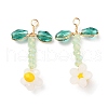 Glass Beaded Pendants GLAA-K060-02G-06-1