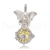 Silver Color Plated Brass Hollow Round Cage Pendants KK-J250-16S-2