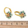 Brass Rhombus Hoop Earrings EJEW-R016-13G-04-5