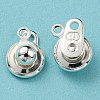 201 Stainless Steel Snap Clasps STAS-C042-02S-4