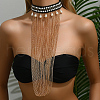 Luxurious Middle Eastern Style Iron Multi-layer Tassel Pendant Bib Necklaces for Women OM8390-2