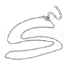 304 Stainless Steel Singapore Chain Necklaces NJEW-Z084-02P-01-4