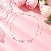 Adjustable Dyed Natural Malaysia Jade & Cat Eye Round Beaded Braided Necklaces NJEW-JN05325-1