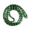 Electroplate Glass Beads Strands GLAA-Q101-02A-PL04-2