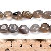 Natural Grey Agate Beads Strands G-P568-C17-01-5