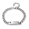 201 Stainless Steel Cuban Link Chain Bracelets BJEW-B078-162P-2