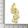 Rack Plating Brass Micro Pave Cubic Zirconia Pendants KK-A210-03F-G-3