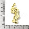 Rack Plating Brass Micro Pave Cubic Zirconia Pendants KK-A210-03F-G-3