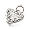 Brass Rhinestone Pendants KK-V002-03P-2