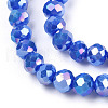 Electroplate Glass Beads Strands EGLA-A034-P10mm-B21-2