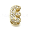Brass Micro Pave Cubic Zirconia Letter Multi-Strand Links KK-D295-32G-05-1