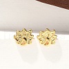 Peacock Brass Stud Earrings EJEW-S252-01G-2