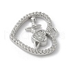 Brass Micro Pave Cubic Zirconia Pendants KK-Q091-04B-P-2