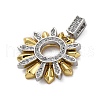 Brass Micro Pave Cubic Zirconia Pendants KK-V009-20G-2