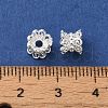 Rack Plating Double Side Brass Bead Caps KK-K381-17S-2