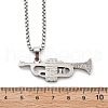 304 Stainless Steel Pendant Necklaces NJEW-H058-01P-5