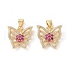 Brass Micro Pave Cubic Zirconia Pendants ZIRC-I063-44G-03-2