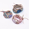 Five Loops Leather Warp Bracelets BJEW-F395-A-1