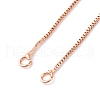 0.9MM Brass Box Chain Necklaces Making NJEW-D302-74RG-2