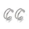 Brass Cuff Earrings EJEW-I249-16P-2