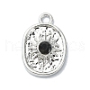 Alloy Black Rhinestone Pendants PALLOY-S188-09P-02-1