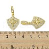 Rack Plating Brass Micro Pave Cubic Zirconia Pendants KK-E114-04G-02-3