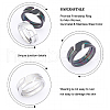 Unicraftale 12Pcs 2 Colors 304 Stainless Steel Finger Ring RJEW-UN0001-18-4