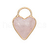 Natural Rose Quartz Pendants PW-WGBAAD0-04-1