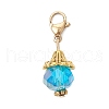 20Pcs 10 Colors Round Glass Pendants Decorations HJEW-JM03406-01-4