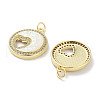 Brass Micro Pave Clear Cubic Zirconia Pendants KK-L213-030G-2