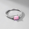 Simple Stylish S925 Sterling Silver Micro Pave Cubic Zirconia Rings for Women TG6713-3-2