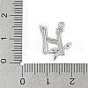 Brass Crystal Rhinestone Letter Links Connector Charms KK-S395-06P-H-3