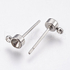 201 Stainless Steel Stud Earring Findings STAS-P196-05-2