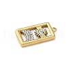304 Stainless Steel Rhinestone Pendants STAS-U054-01A-G-2