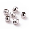 Rhodium Plated 925 Sterling Silver Spacer Beads STER-L063-01P-3