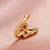 Brass Micro Pave Clear Cubic Zirconia Butterfly Clip-on Nose Septum Rings WGE0FFA-01-2