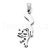 Non-Tarnish 304 Stainless Steel Pendants STAS-D036-12P-1