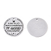 Non-Tarnish 201 Stainless Steel Pendants STAS-T064-38P-10-1