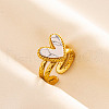 304 Stainless Steel Heart Cuff Rings QJ7925-8-1