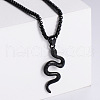 Fashionable Creative Stainless Steel Snake Pendant Necklace YP7517-3-1